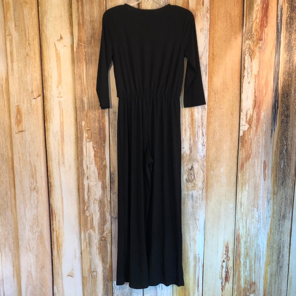 Paper Doll Black Jersey Jumpsuit sz M EUC! - Picture 3 of 3